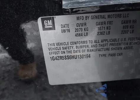 2017 Buick Lacrosse Premium из США, поврежденный, VIN 1G4ZR5SS6HU130194